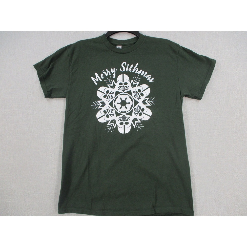 Star Wars Merry Sithmas T-Shirt Mens Medium Green Darth Vader Christmas Graphic